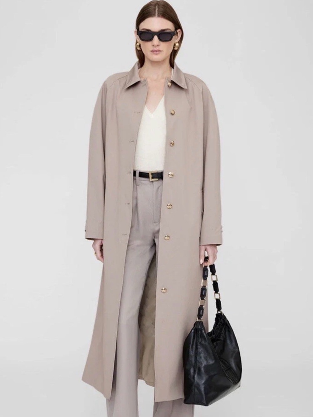 ANINE BING Randy Maxi Trench Coat